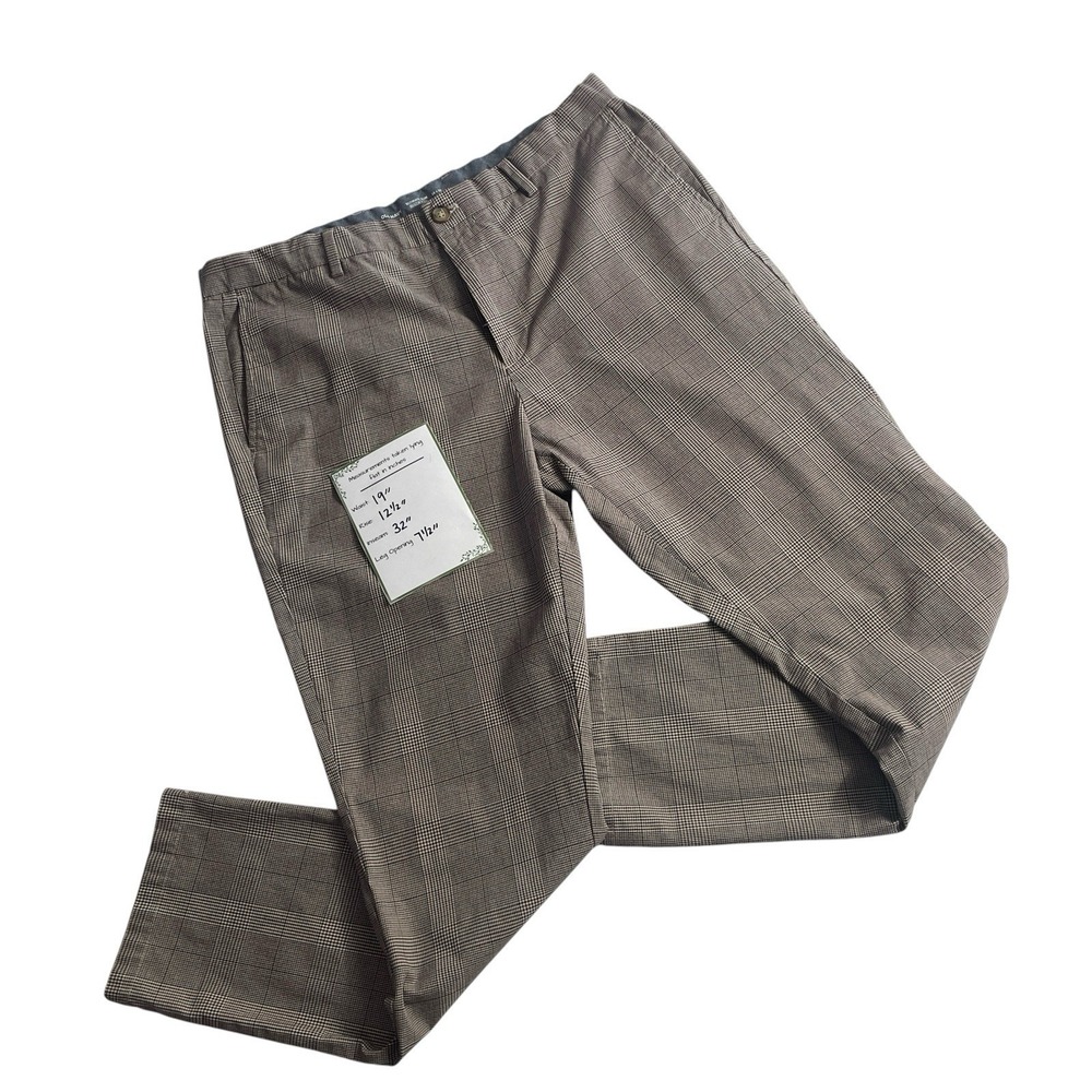 Old Navy Mens 38x32 Ultimate Slim Plaid Pants Built In Flex Stretch Chino - Picture 3 of 11